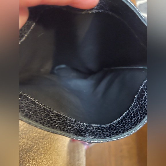 EUC Loeffler Randall Black Textured Leather Boots. Size 9.5 - Picture 8 of 10